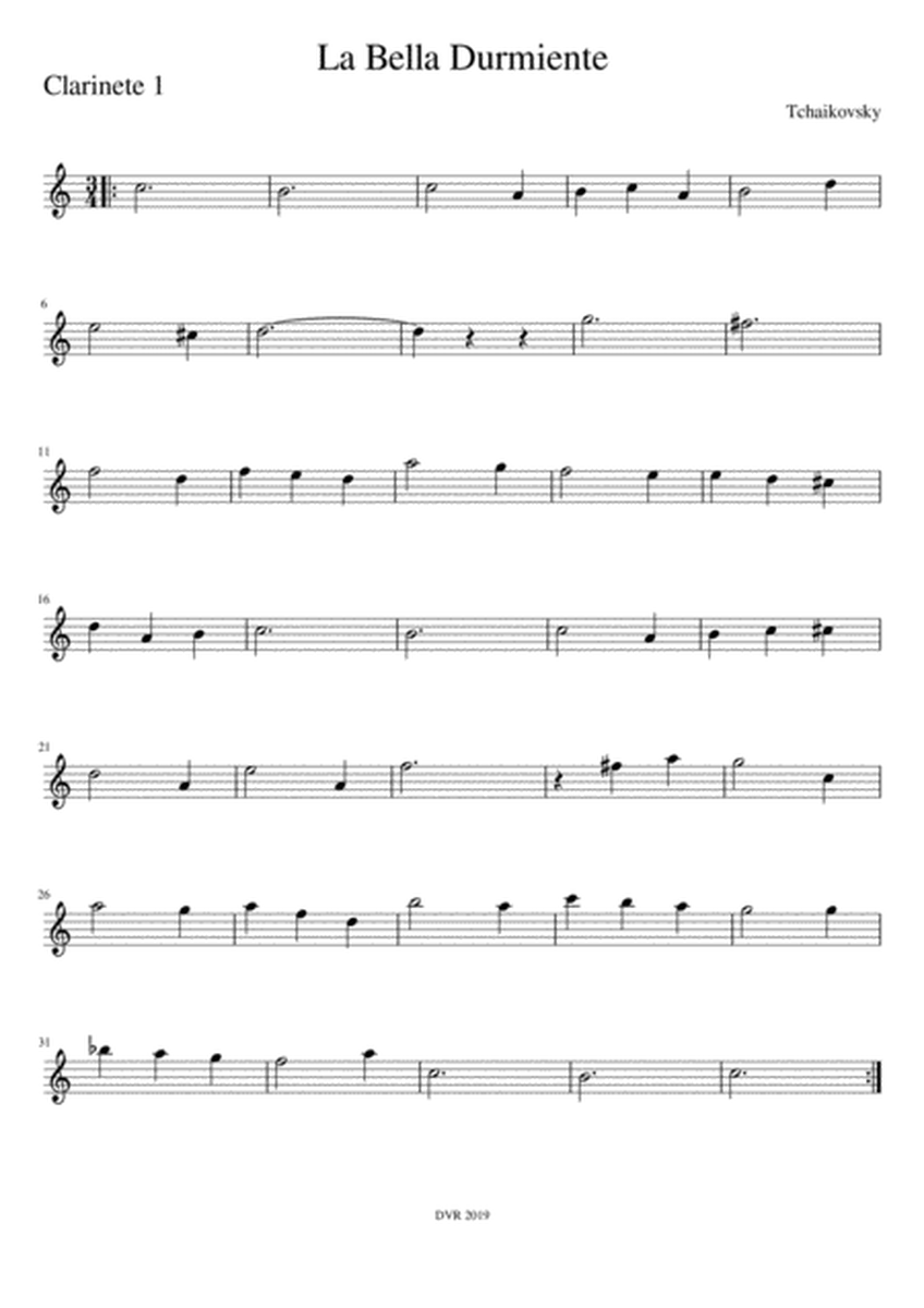 Sleeping Beauty (easy 4 Bb Clarinets arrangement) image number null