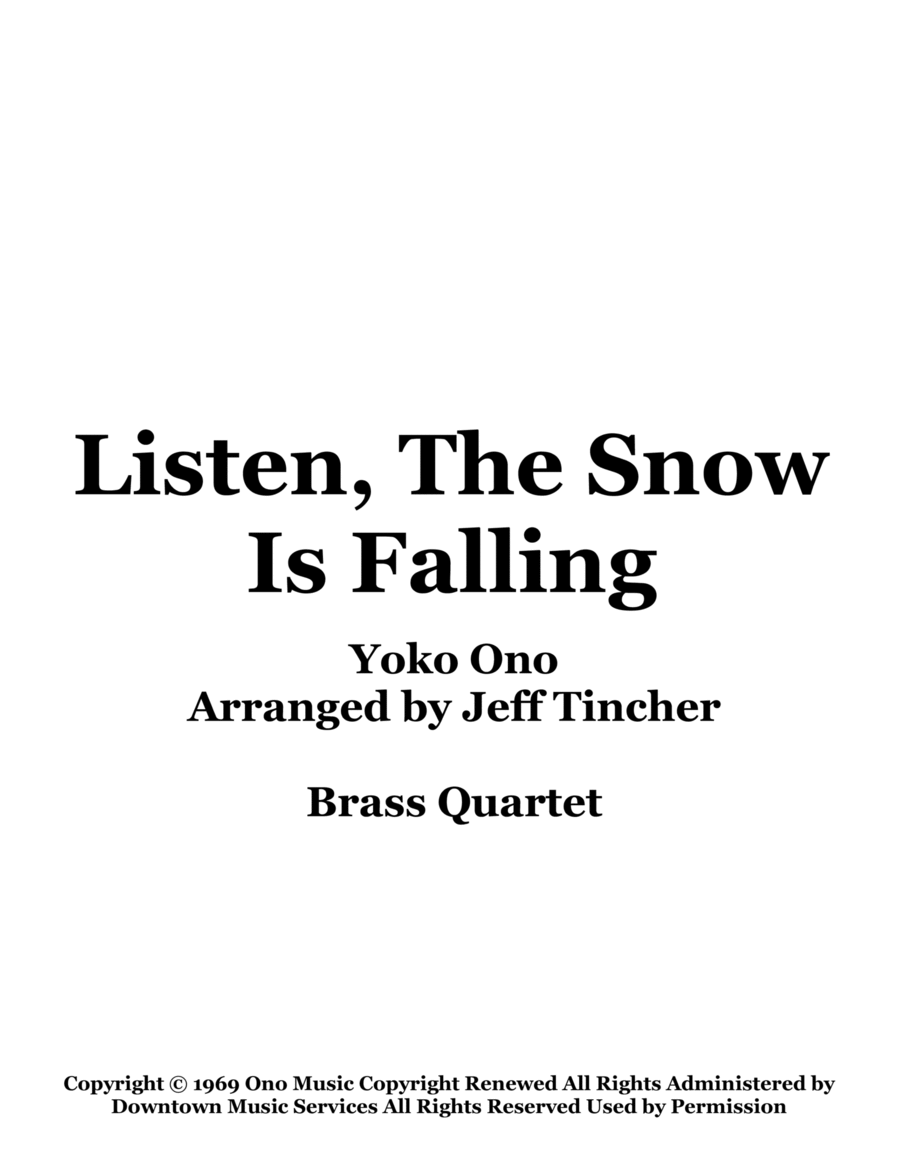 Listen, The Snow Is Falling Brass Ensemble scores gallery preview page 1