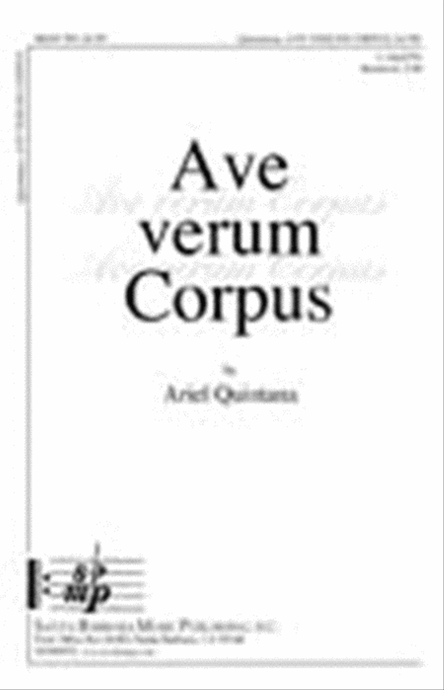 Ave verum Corpus - SATB Octavo 4-Part scores gallery preview page 1