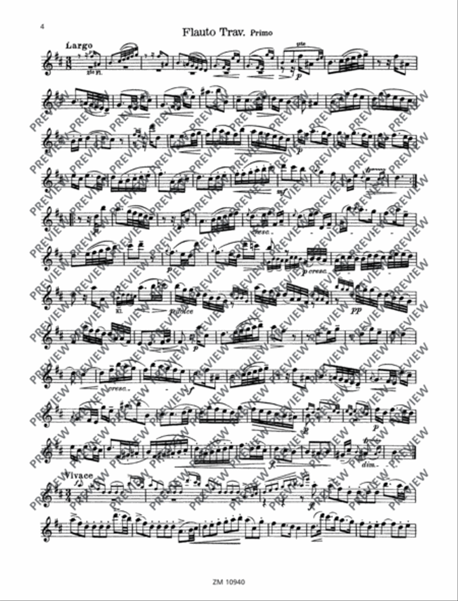 Sonata D major Sonata D major Flute Duet scores gallery preview page 19