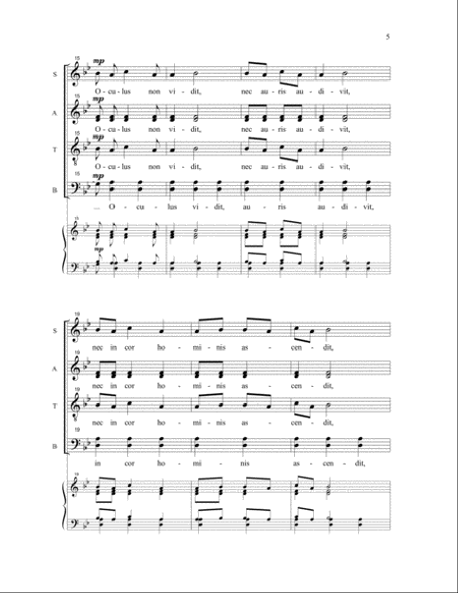 Oculus non vidit 4-Part scores gallery preview page 7