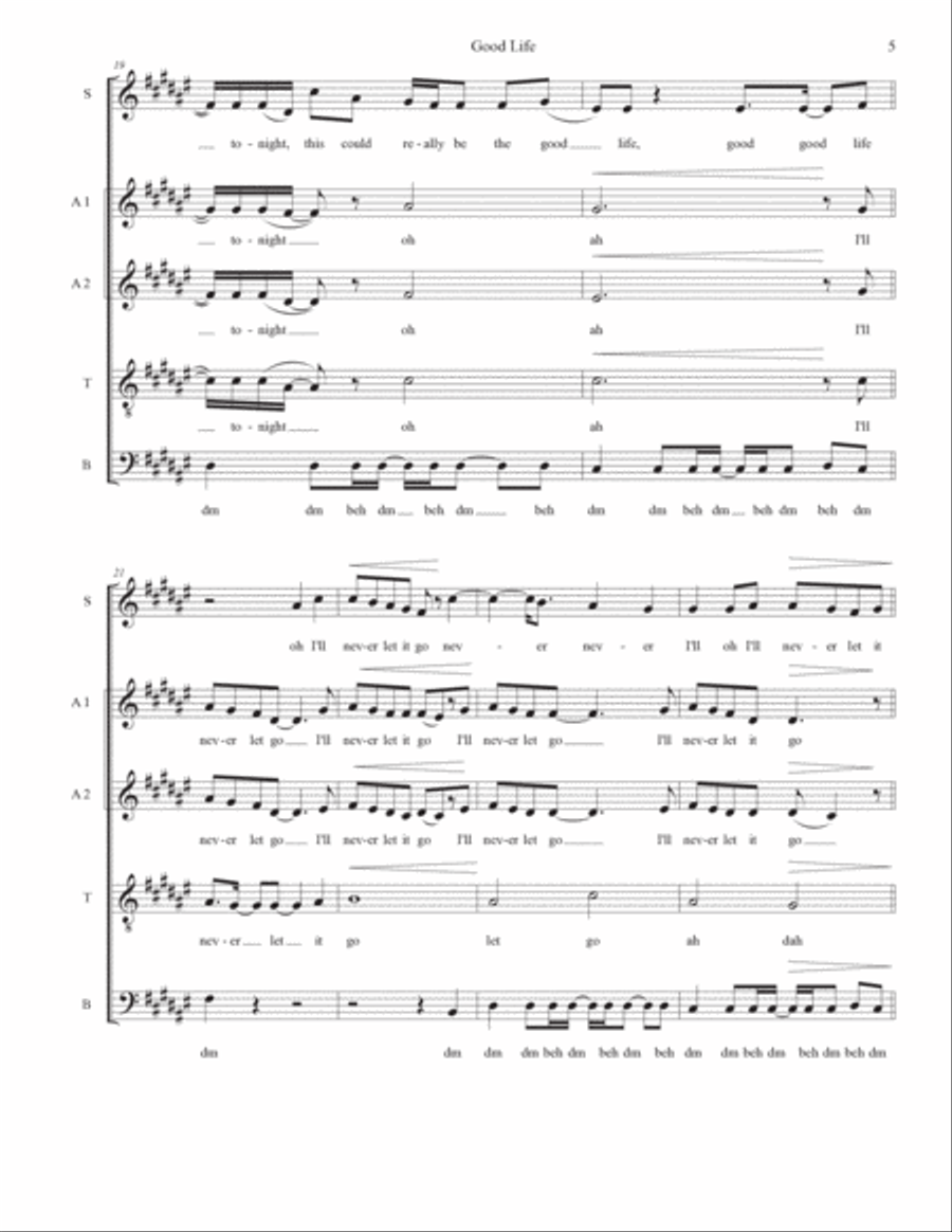Good Life 4-Part scores gallery preview page 5