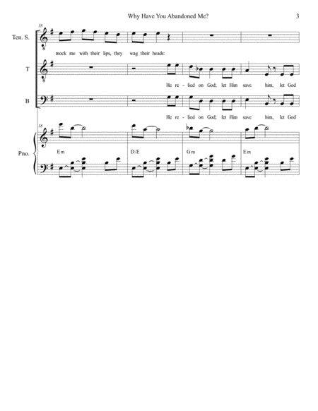 Why Have You Abandoned Me? (for Tenor Solo & SATB) image number null