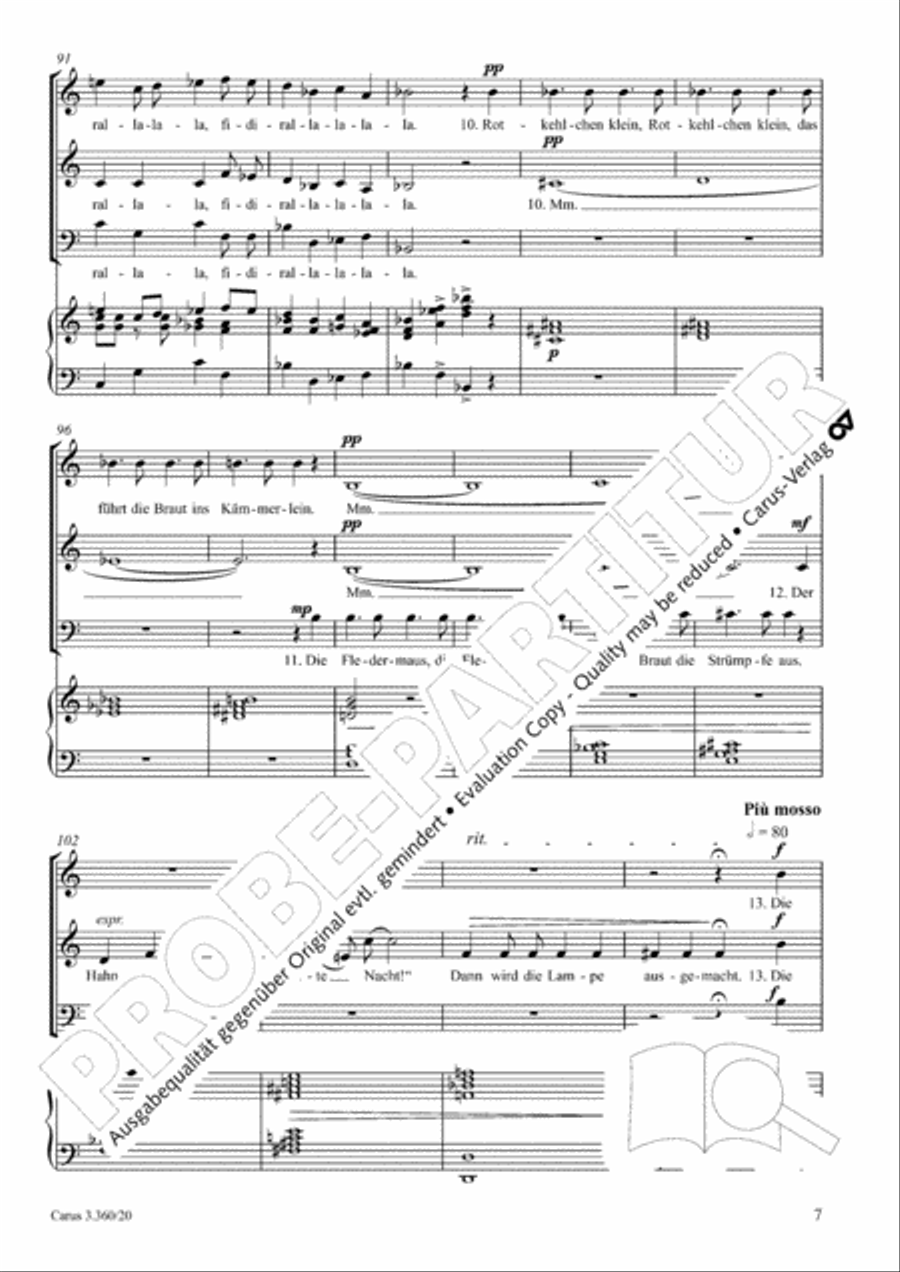Ein Vogel wollte Hochzeit machen 3-Part scores gallery preview page 8