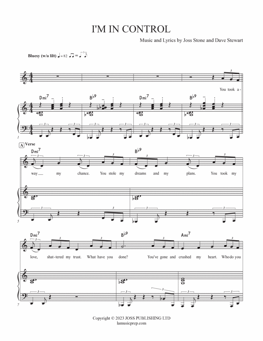I'm In Control Voice scores gallery preview page 1