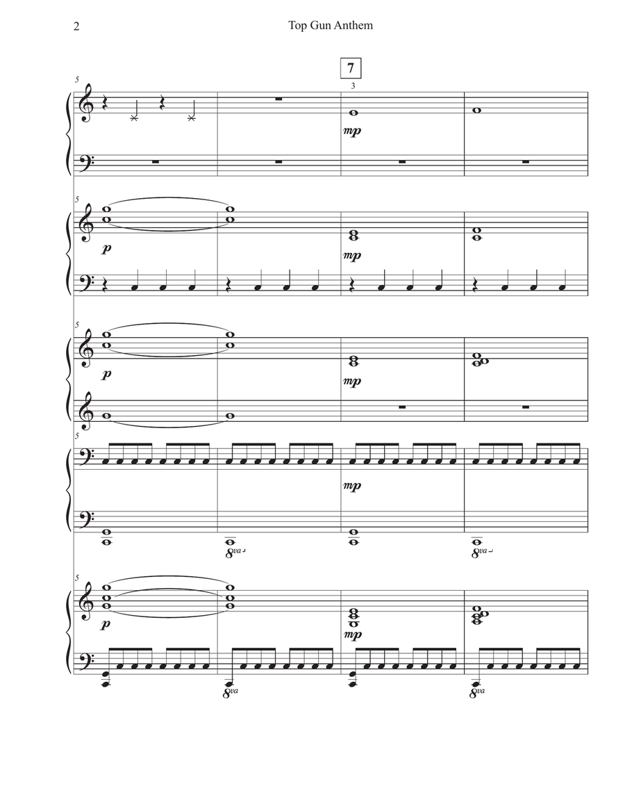 Top Gun: Maverick Anthem Piano Duet scores gallery preview page 3