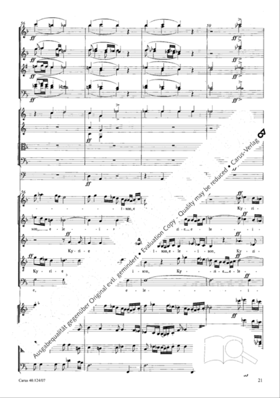 Kyrie in d + Herr Gott, dich loben wir Orchestra scores gallery preview page 22