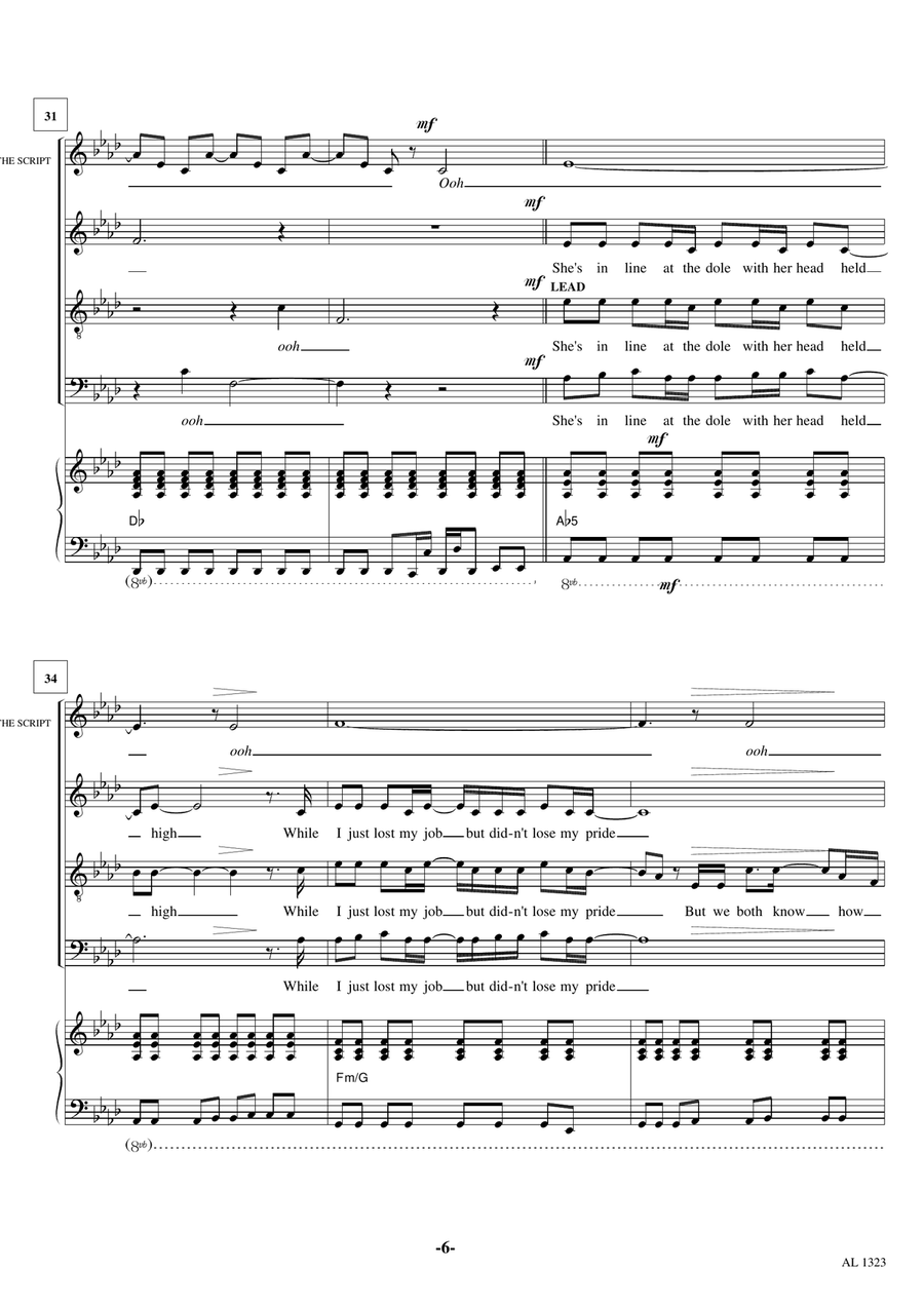 For The First Time 4-Part scores gallery preview page 6