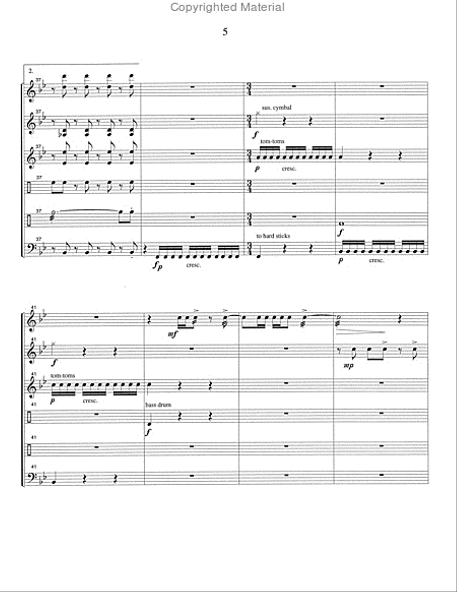 One-Eyed Jacks One-Eyed Jacks Percussion Ensemble scores gallery preview page 6