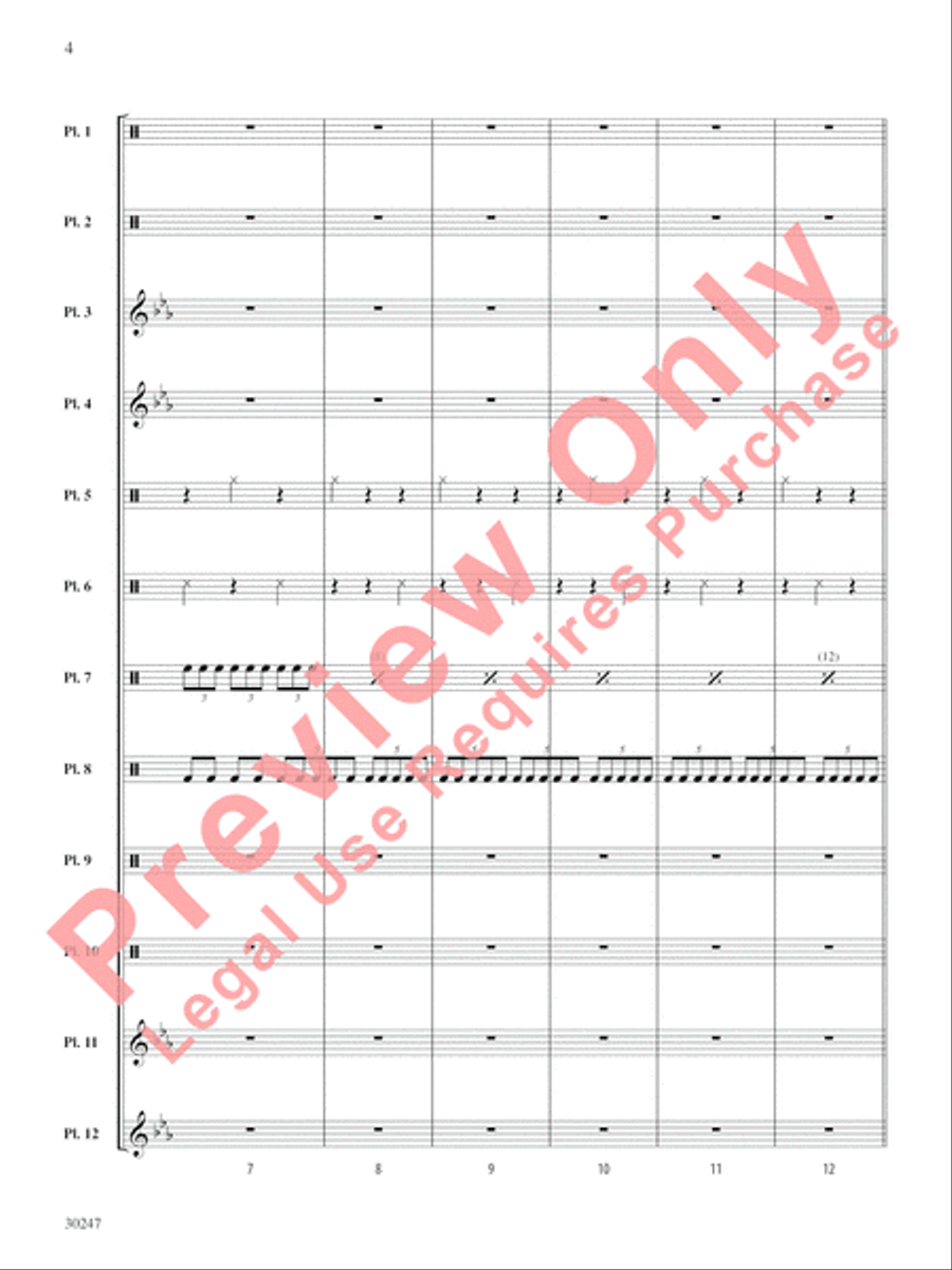 Clapping Music Variations Percussion Ensemble scores gallery preview page 5