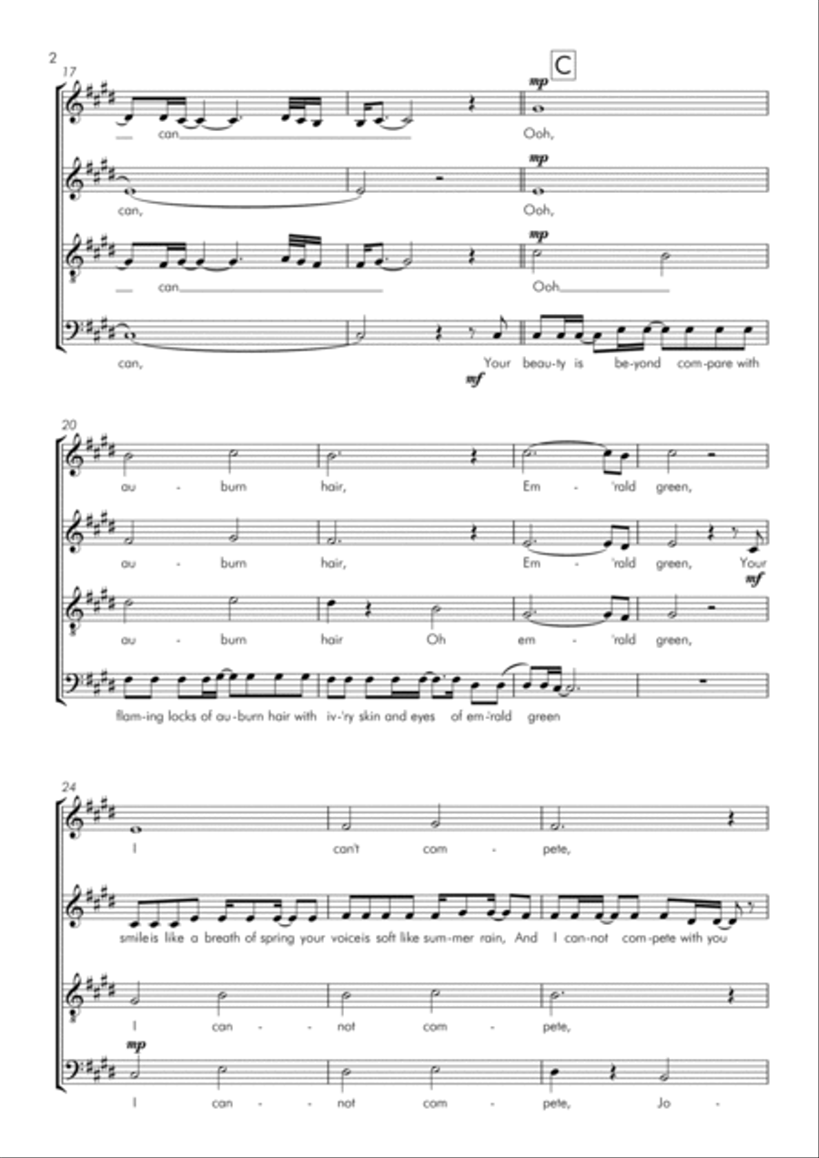Jolene 4-Part scores gallery preview page 2