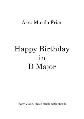 Book cover for Happy Birthday - Easy Violin (Lead Sheet w/ chords)