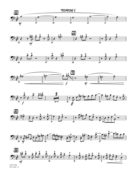 Mr. Lucky (Soprano Sax Feature) - Trombone 2