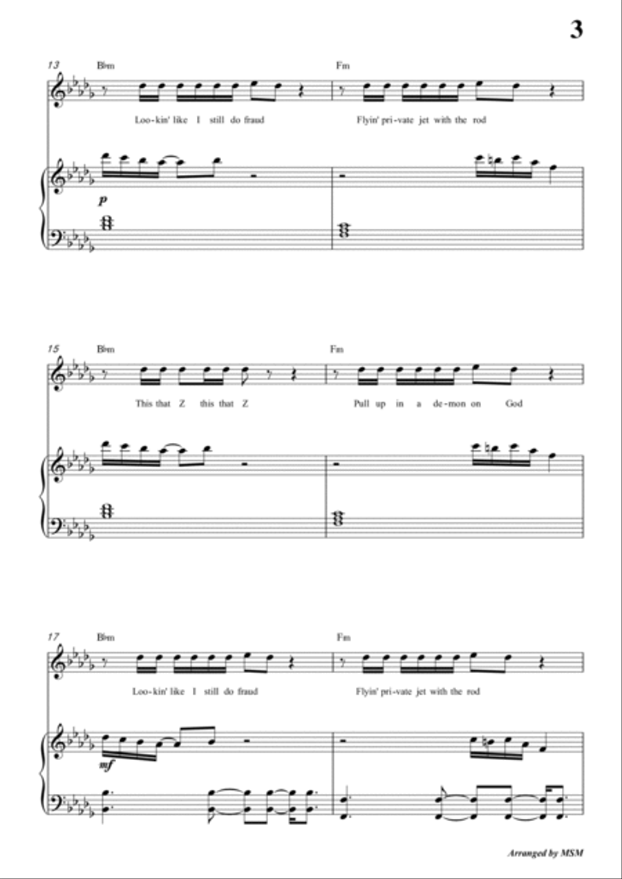 I'm Fine (feat. Travis Scott) Voice scores gallery preview page 5