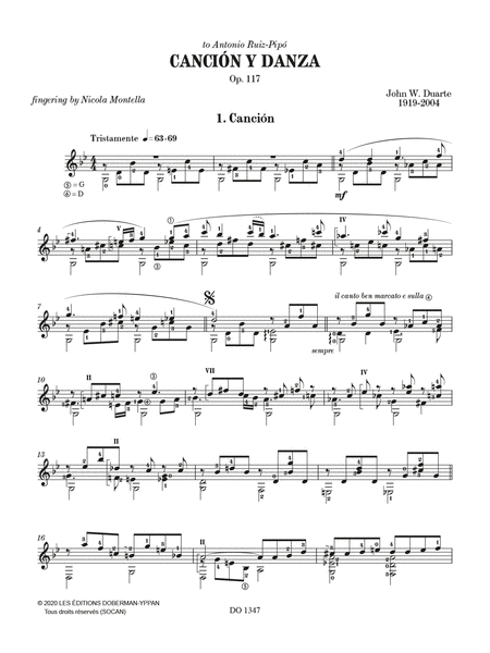 Cancion y Danza, Op. 117