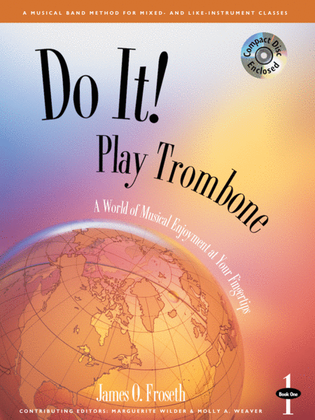 Book cover for Do It! Play Trombone - Book 1 with MP3s
