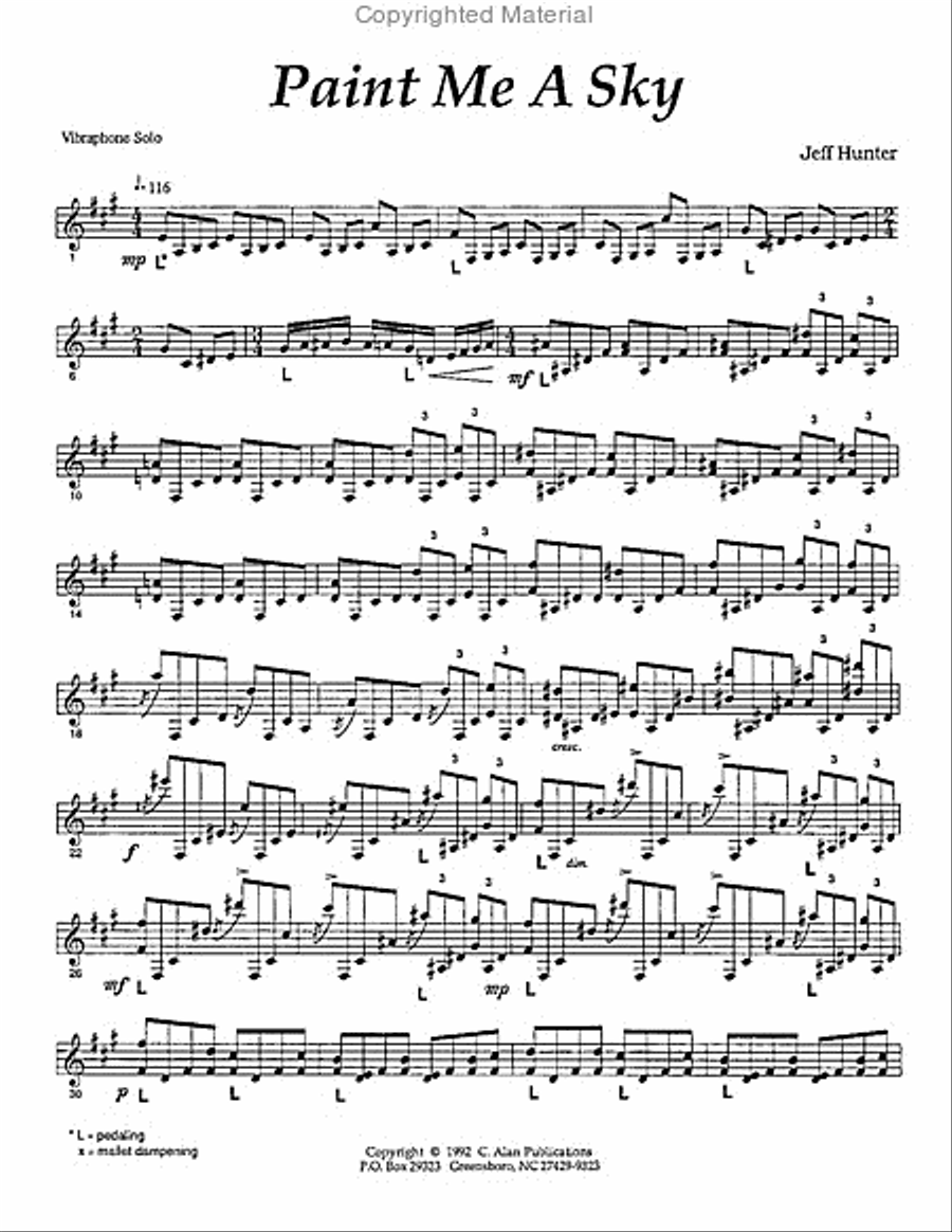 Paint Me a Sky Paint Me a Sky Percussion Ensemble scores gallery preview page 2