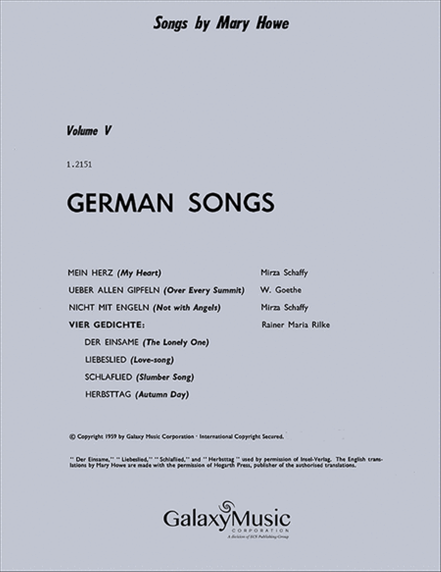 German Songs High Voice scores gallery preview page 1