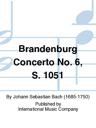 Book cover for Brandenburg Concerto No. 6, S. 1051