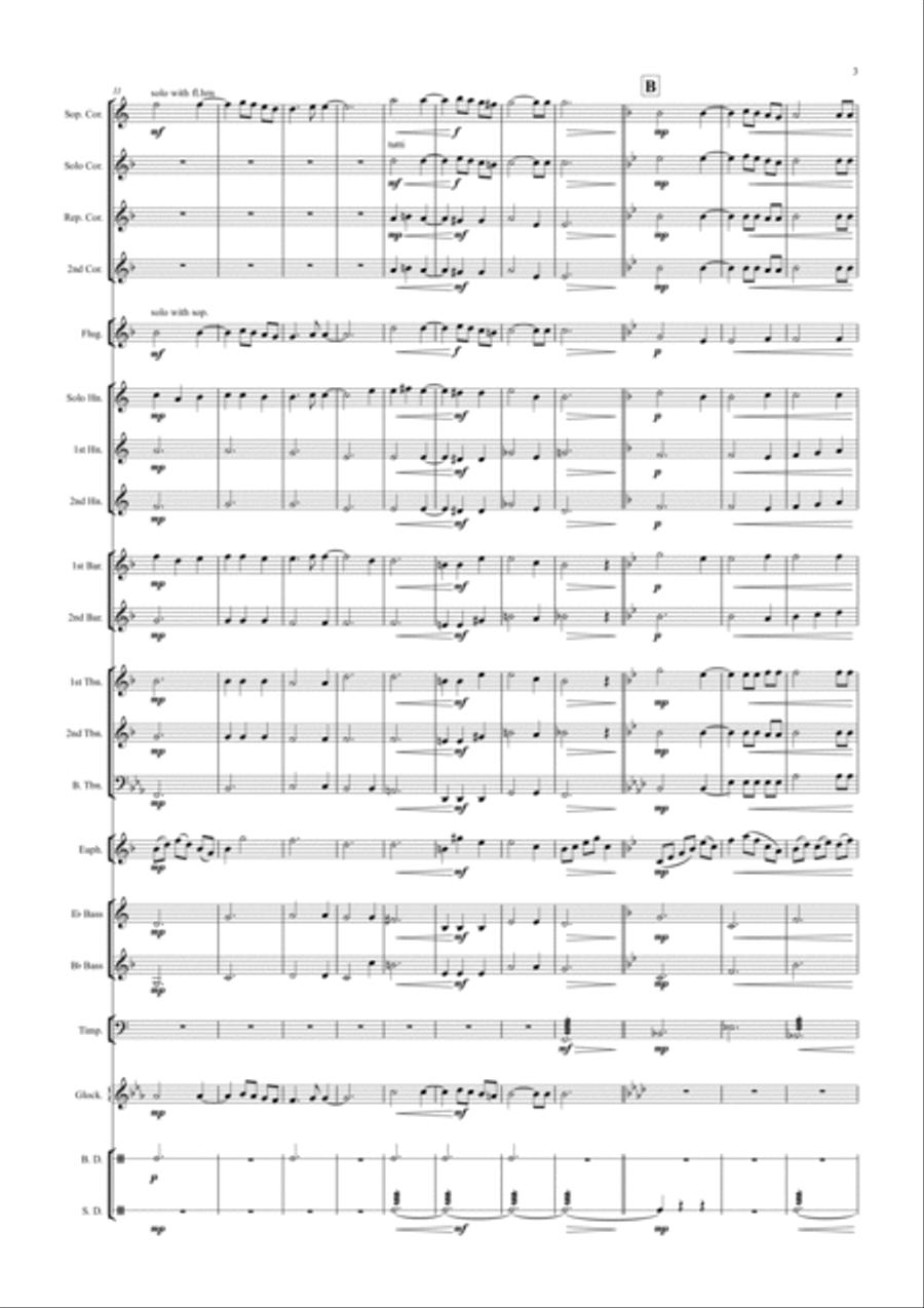 A GAELIC BLESSING Brass Band scores gallery preview page 3