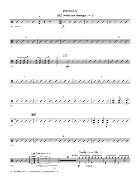 In The Heights (Choral Medley) (arr. Mac Huff) - Percussion