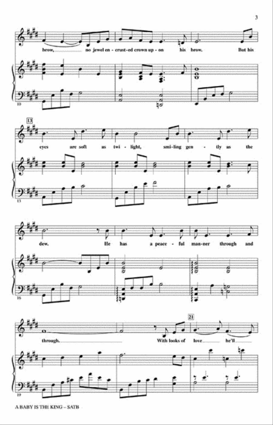 A Baby Is The King 4-Part scores gallery preview page 3