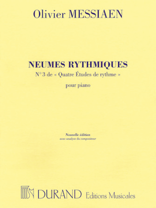 Book cover for Neumes Rhythmiques Piano (no3 Of 4 Etudes De Rythme) New Ed With Composer Analysis