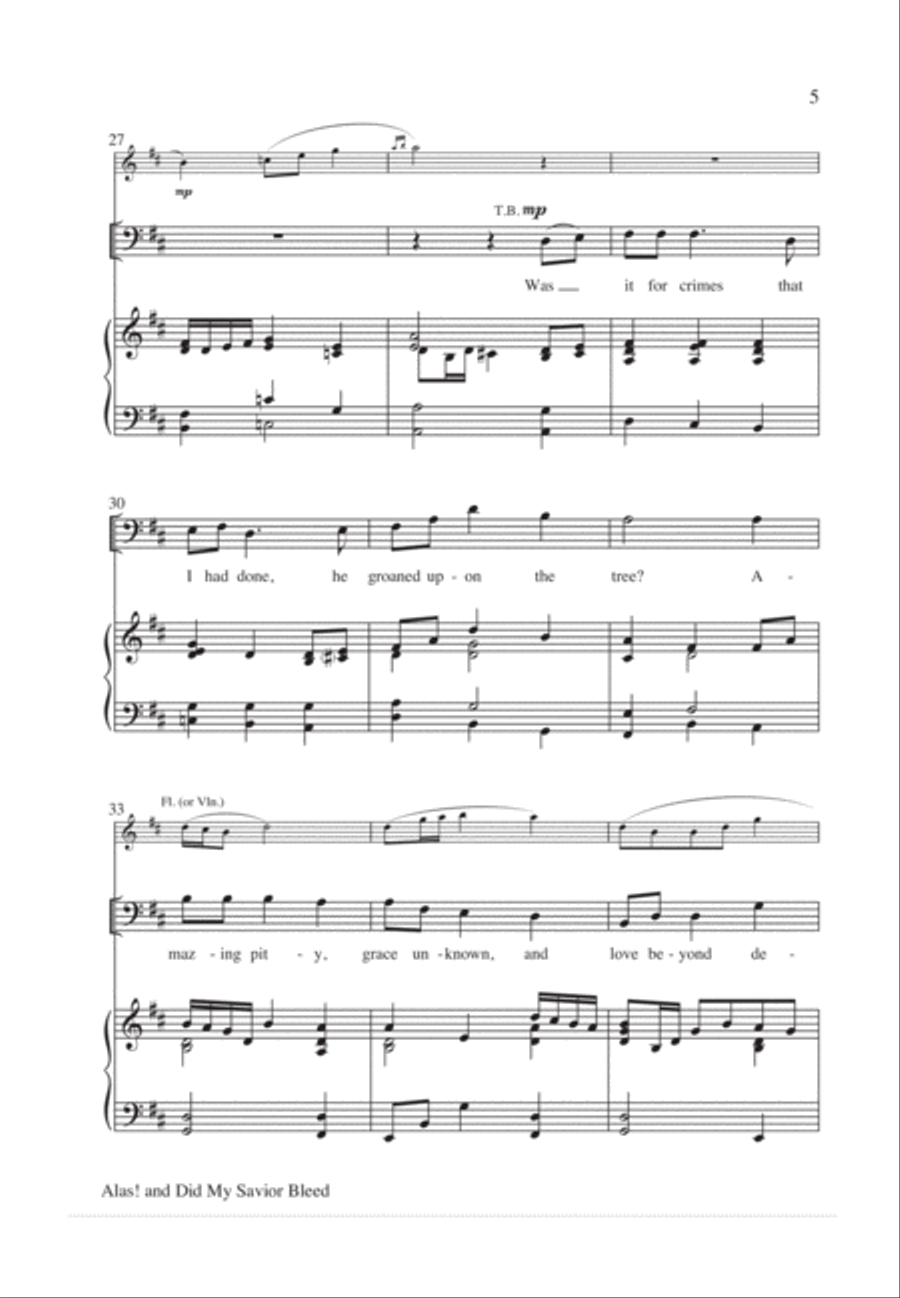Alas! and Did My Savior Bleed 4-Part scores gallery preview page 6