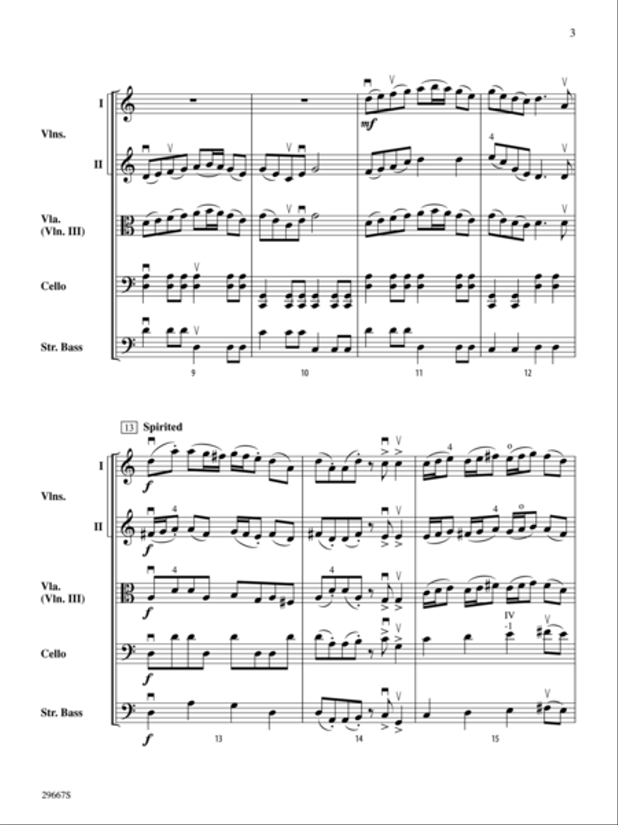 Dublin (A tribute to Dublin, Ohio and the Irish Festival) (Score only) String Orchestra scores gallery preview page 3