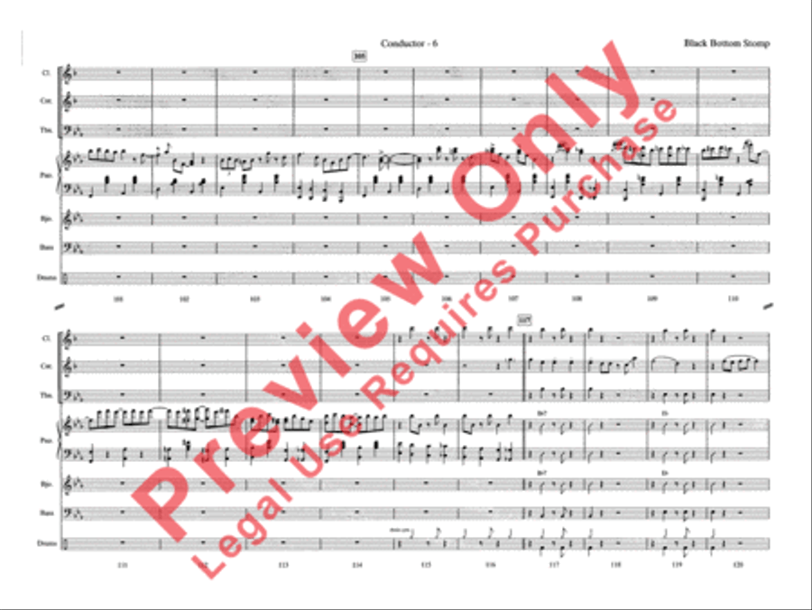 Black Bottom Stomp Jazz Ensemble scores gallery preview page 13