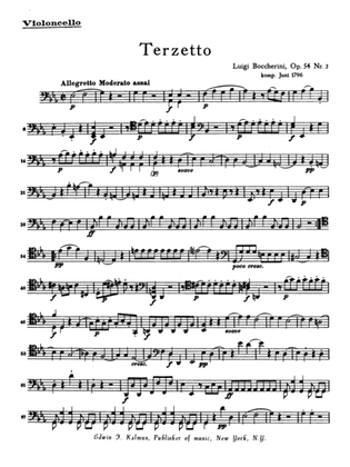 Book cover for Boccherini: String Trio, Op. 54, No. 3