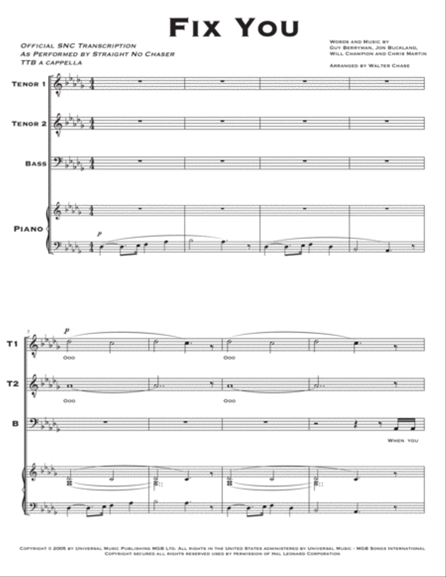 Fix You 3-Part scores gallery preview page 2