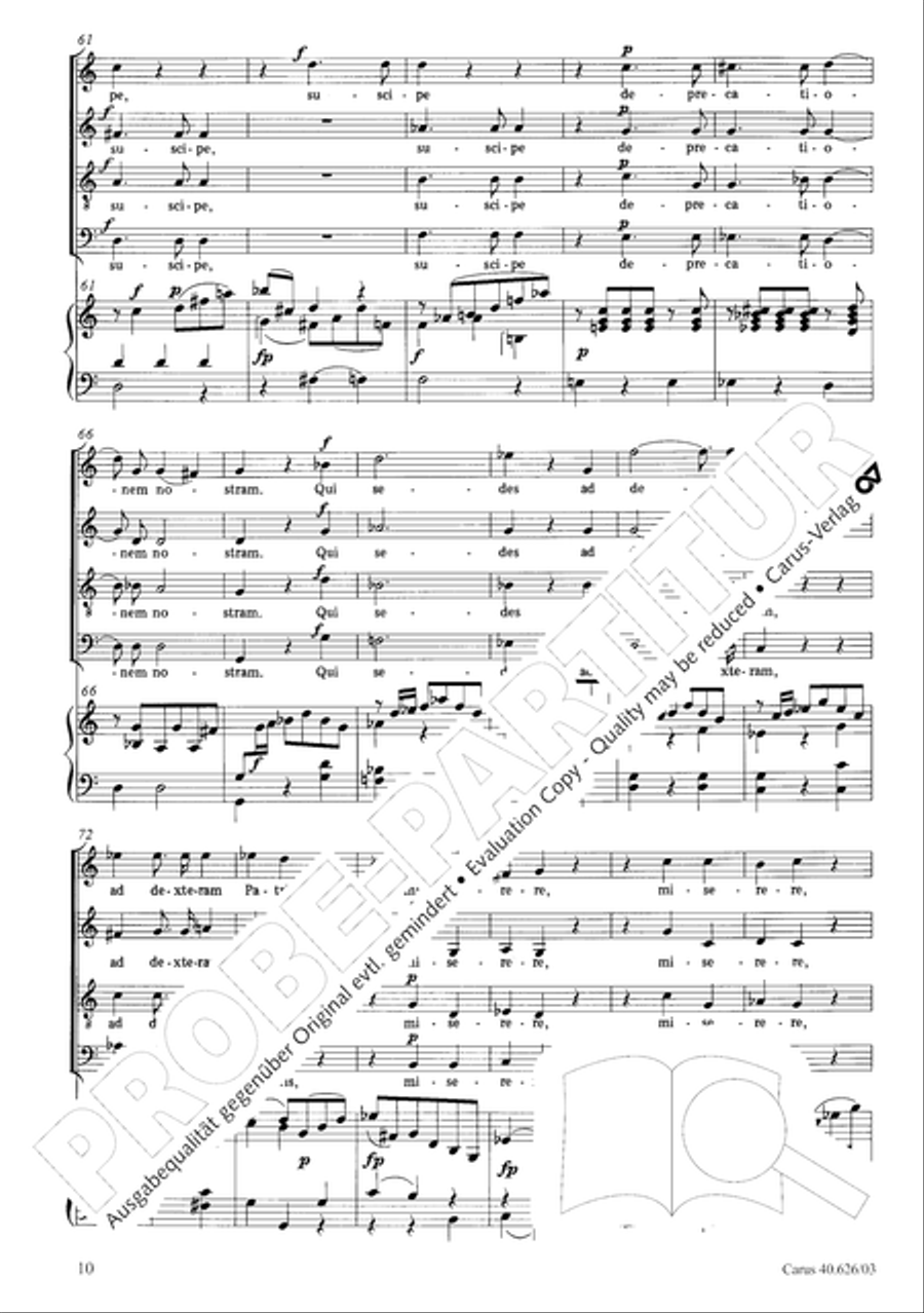 Mass in C Major 4-Part scores gallery preview page 17