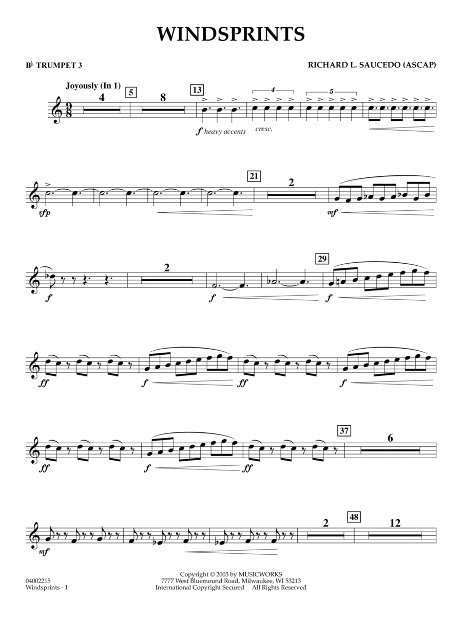 Windsprints - Bb Trumpet 3