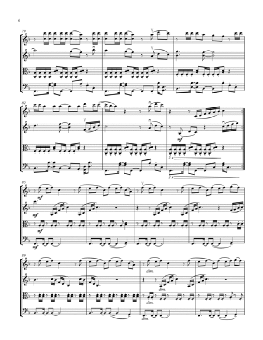 Shake It Out Shake It Out String Quartet scores gallery preview page 6
