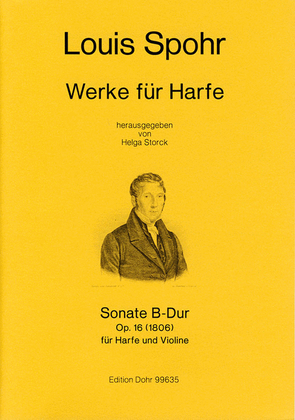 Book cover for Sonate für Harfe und Violine B-Dur op. 16 (1808) (Originaltonart)