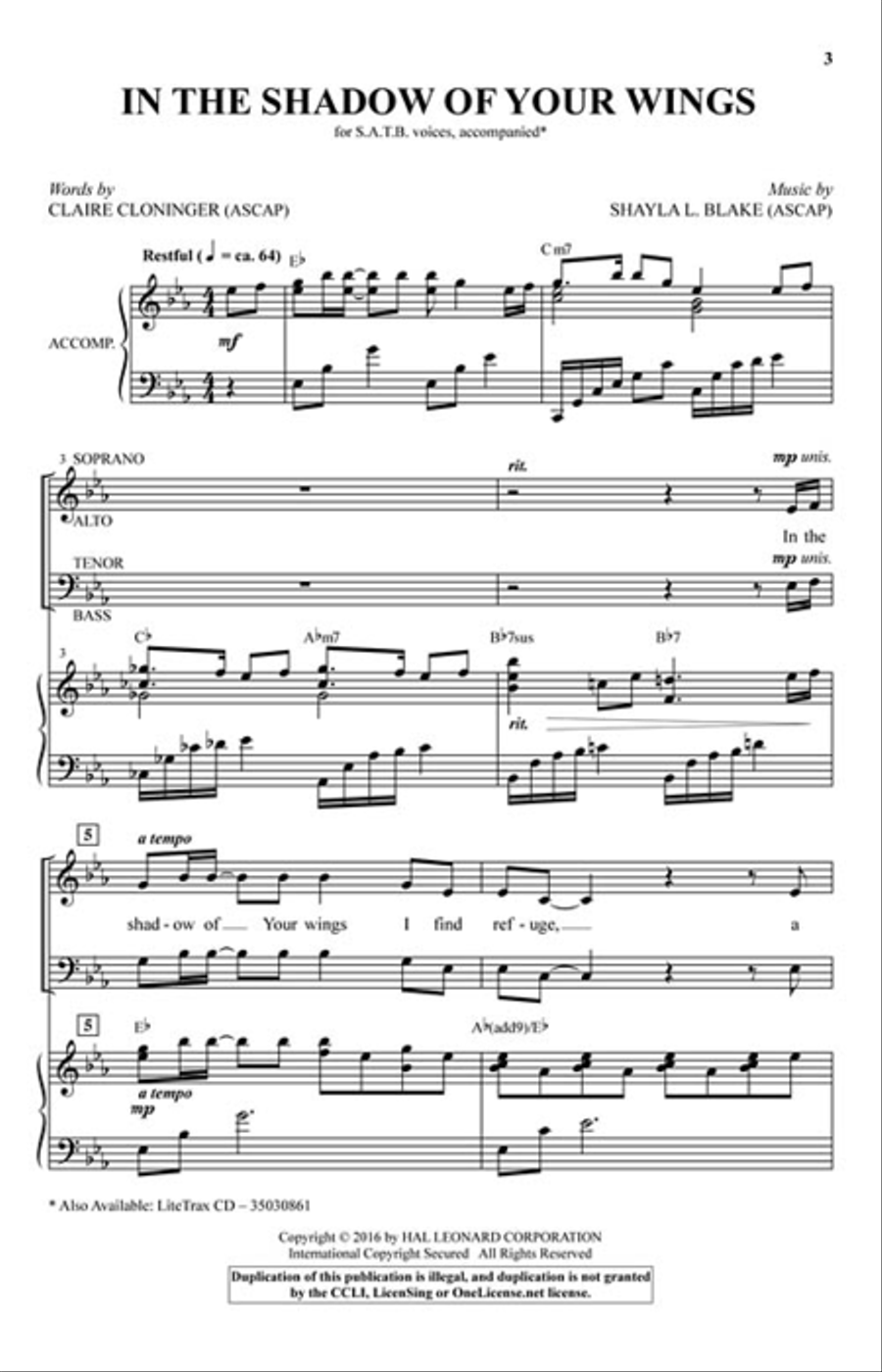 In the Shadow of Your Wings 4-Part scores gallery preview page 2