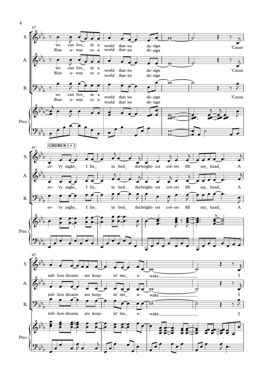 A Million Dreams A Million Dreams 3-Part scores gallery preview page 4