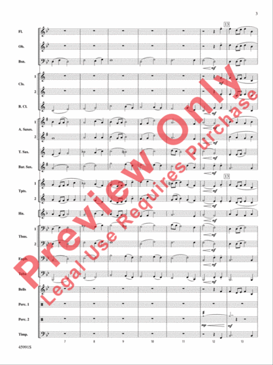 Snowfall Concert Band scores gallery preview page 4