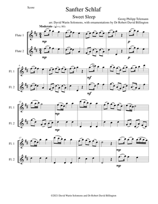 Sanfter Schlaf (Sweet Sleep) for 2 baroque flutes
