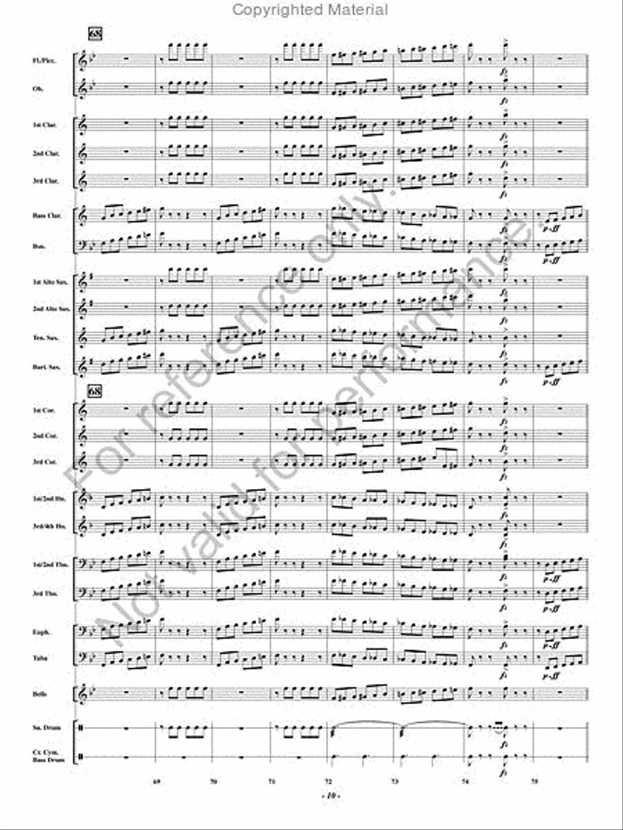 Basses On A Rampage Concert Band scores gallery preview page 9