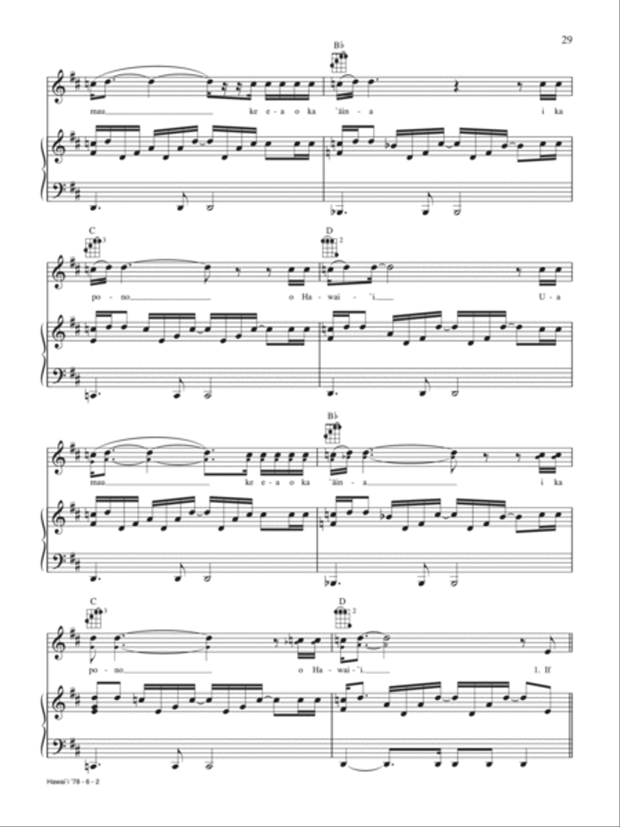 Hawai‘i ’78 Piano, Vocal, Guitar scores gallery preview page 2