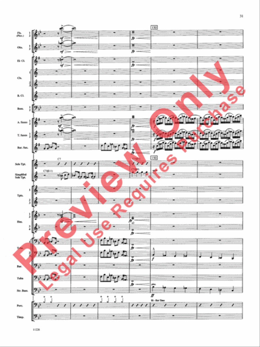 American Jazz Suite Concert Band scores gallery preview page 32