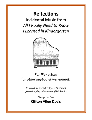 Reflections, for solo piano, by Clifton Davis, ASCAP