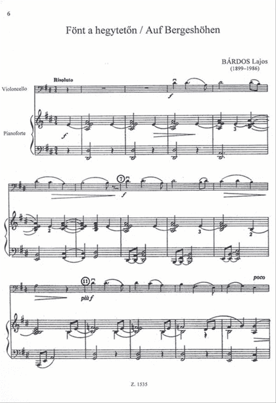 Estéli dallam - Fönt a hegytet'n Piano Accompaniment scores gallery preview page 3