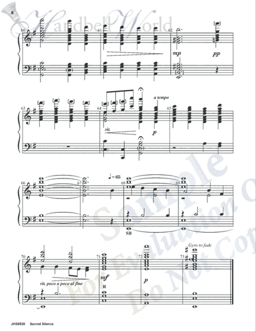 Sacred Silence Sacred Silence 5-Octaves scores gallery preview page 5