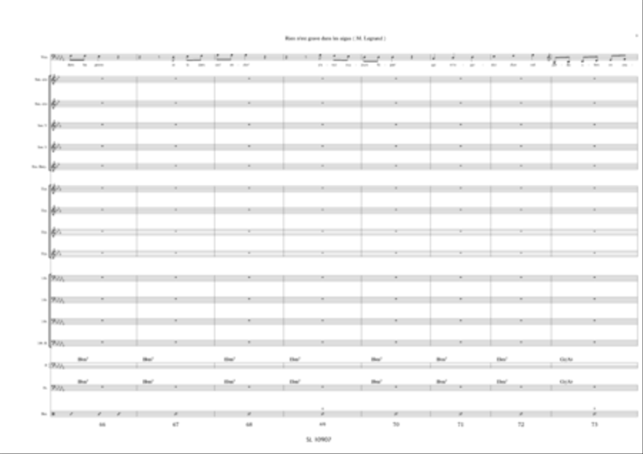 Rien n'est grave dans les aigues pour voix solo et big band Jazz Ensemble scores gallery preview page 10