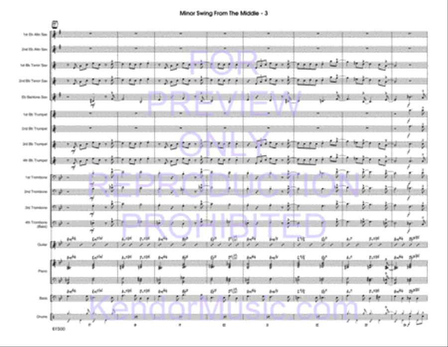 Minor Swing From The Middle Jazz Ensemble scores gallery preview page 4