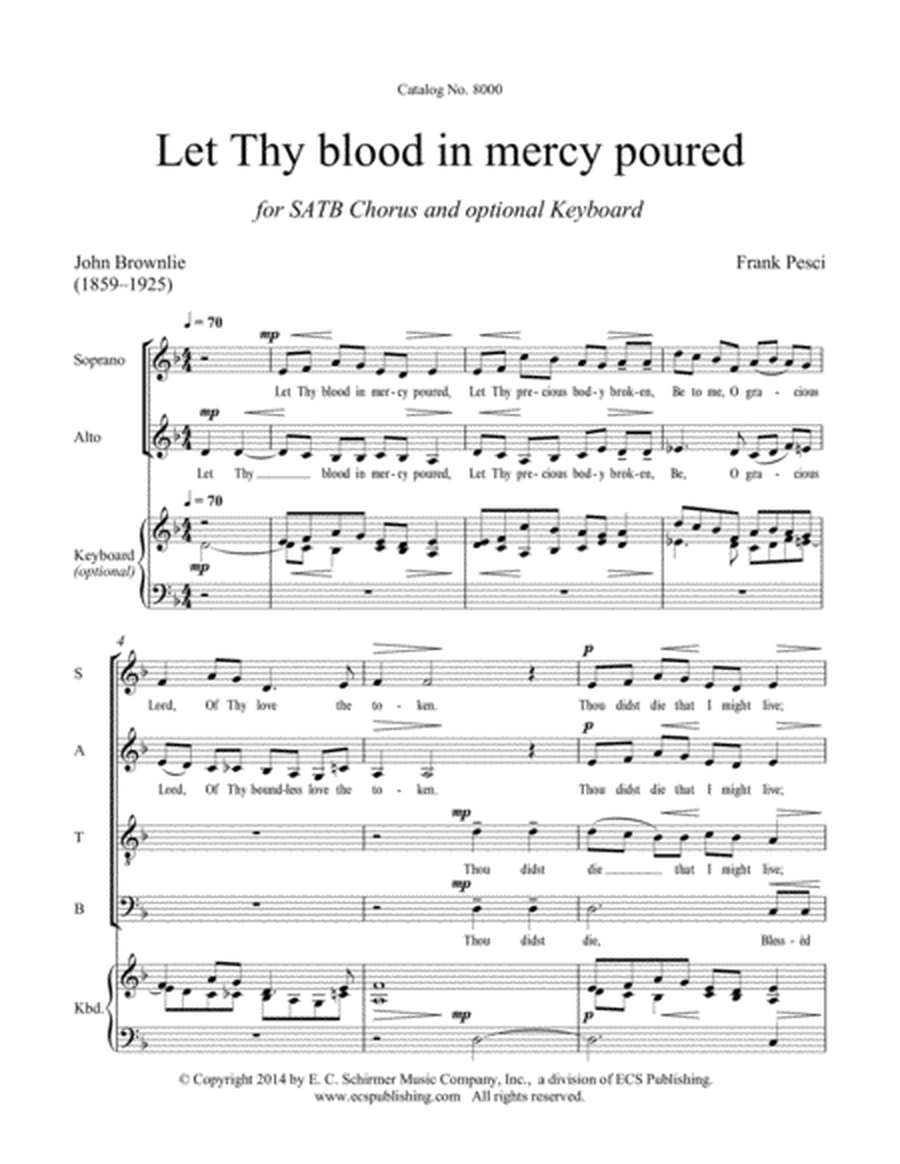 Let Thy blood in mercy poured (Downloadable)
