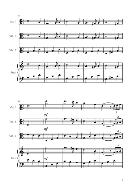 Greensleeves - Viola Trio w/ Piano image number null